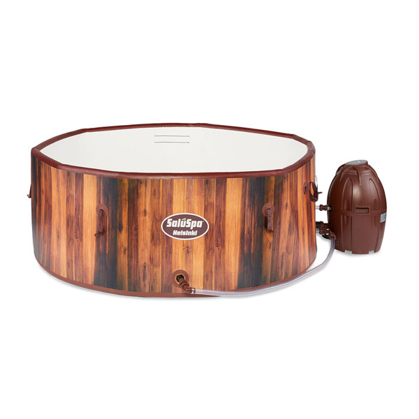 Bestway Helsinki SaluSpa 7 Person Inflatable Hot Tub Spa with 180 AirJets, Brown & Reviews Wayfair